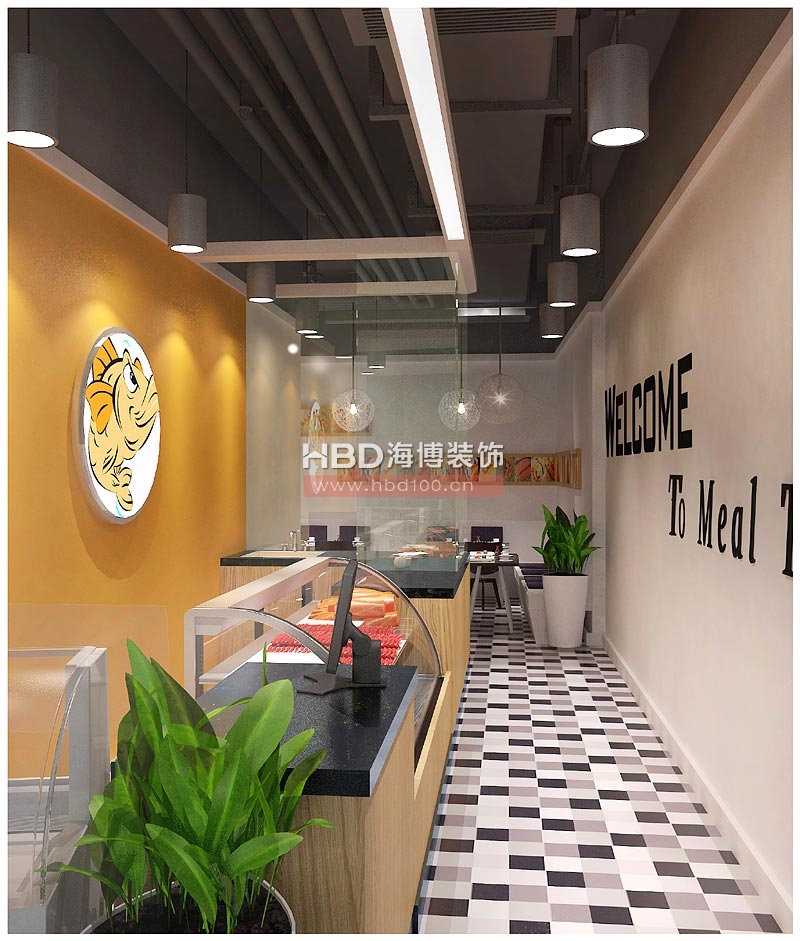 挪威三文魚餐廳裝修 產品區設計