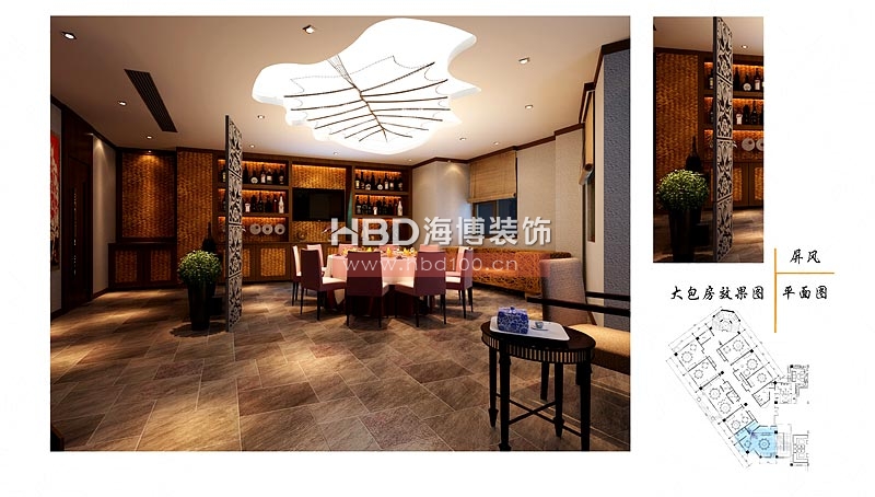 嶺南風(fēng)格會所裝修 大包房