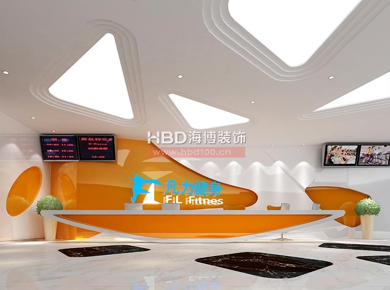 凡力健身房設計 前臺效果圖2 凡力健身房設計 前臺效果圖2