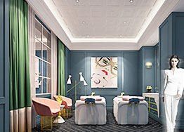 廣州美容會所連鎖店裝修設計施工現(xiàn)場